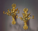 A fine pair of Empire wall lights with swan necks